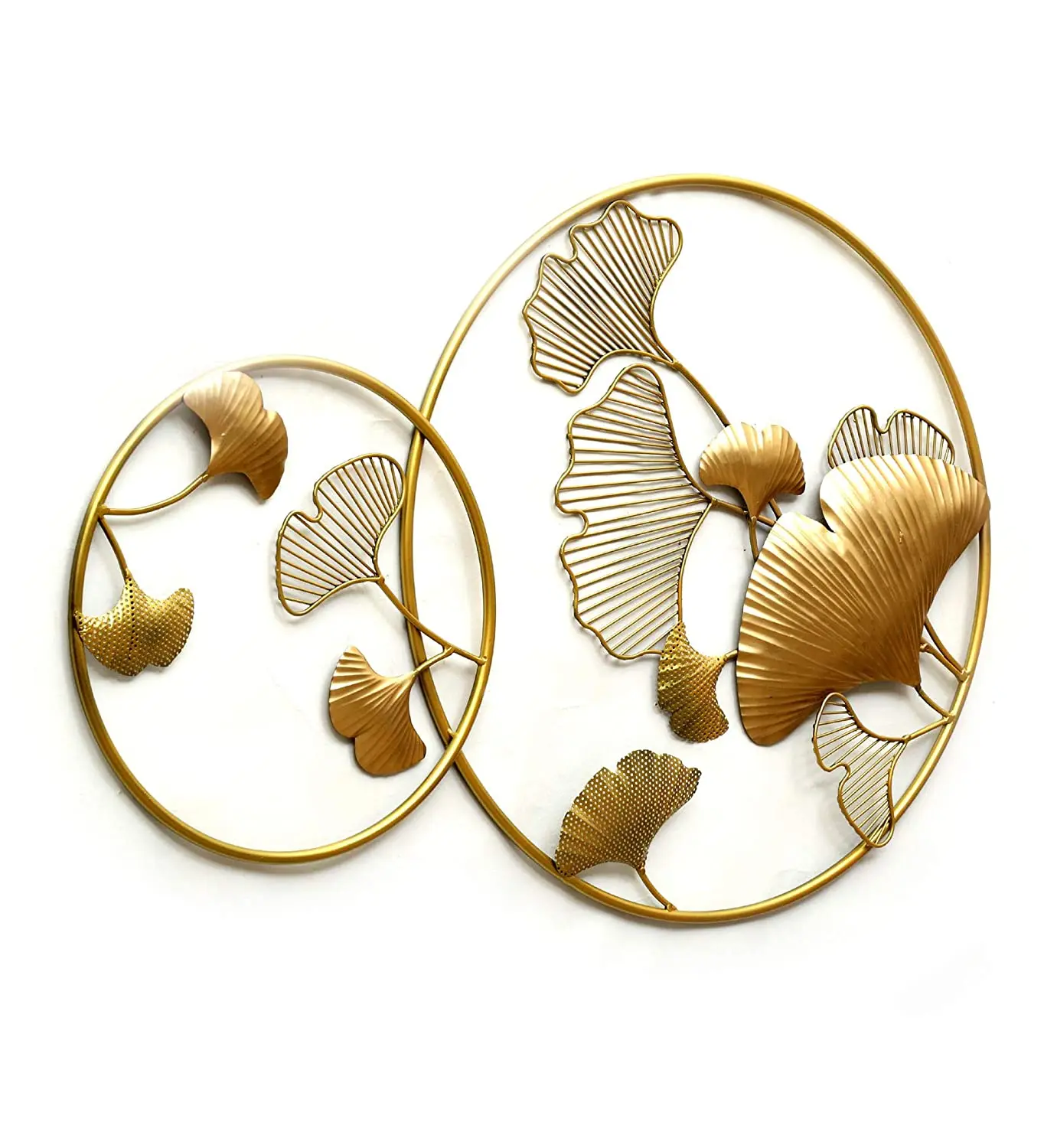 Round Shape Wall Wrought Leaves luxury Metal wall Art for Bedroom decor and living Room decor