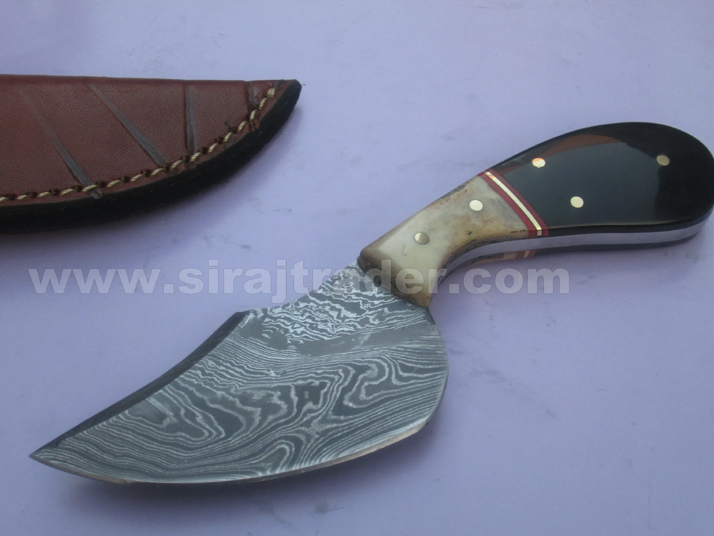 Ручка ножа из дамасской стали ручной