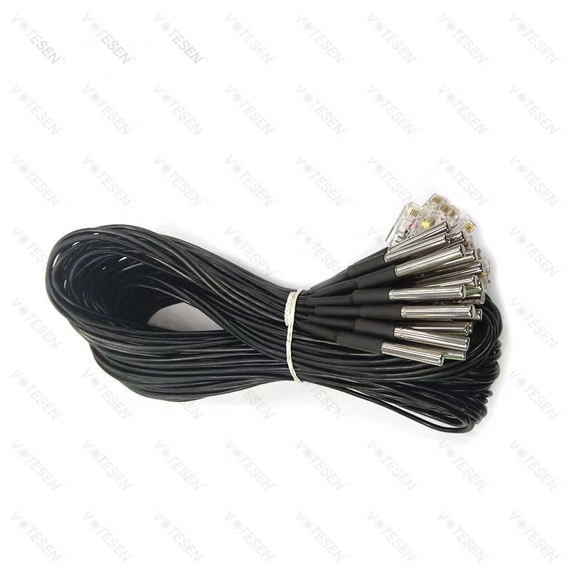 6x50mm 6X30mm stainless steel tube probe DS18B20 Temperature sensor with RJ45 plug