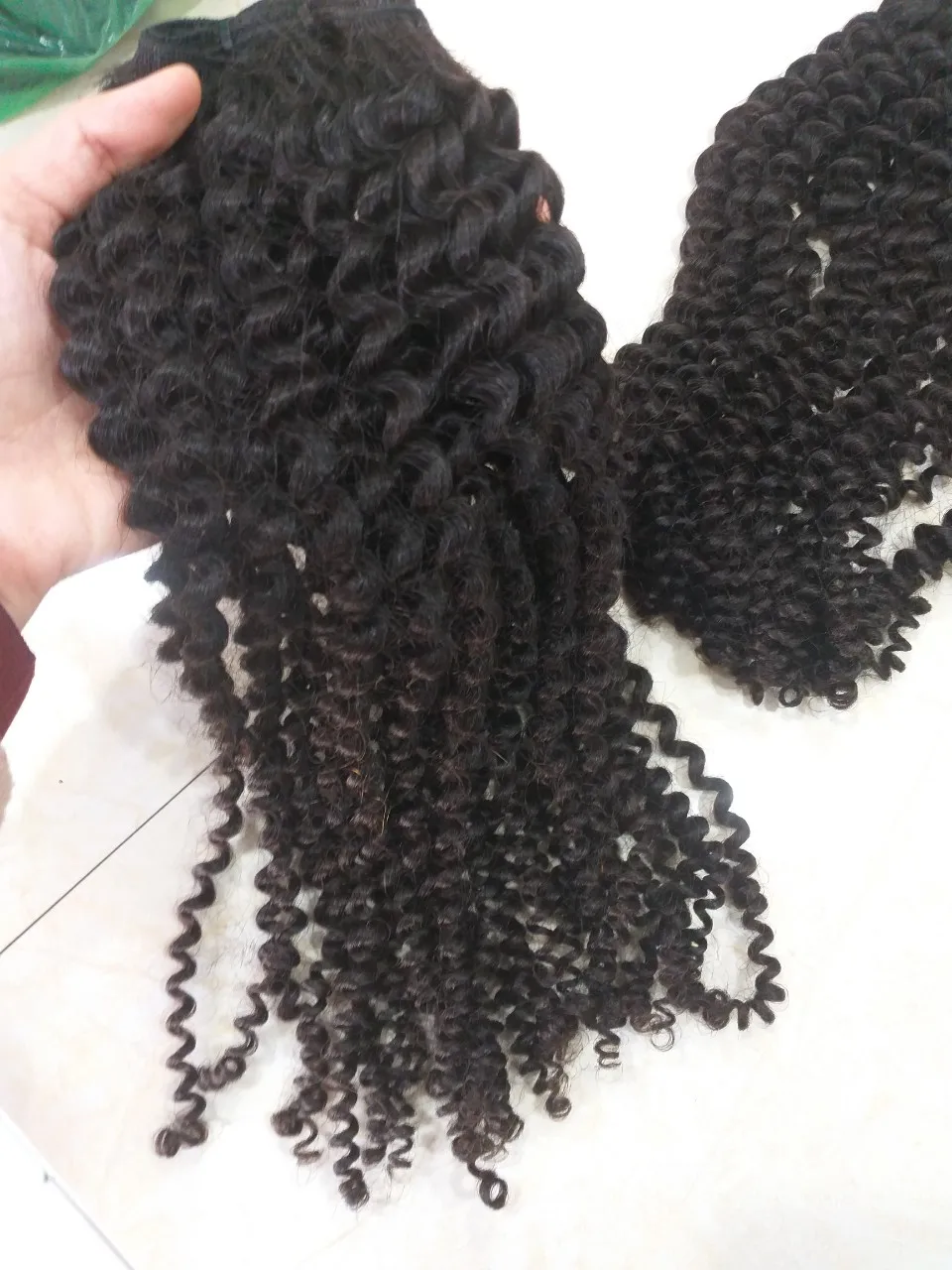 Human Hair Bundle Kinky Curly Weft Hair 100% Virgin Quality Best Selling