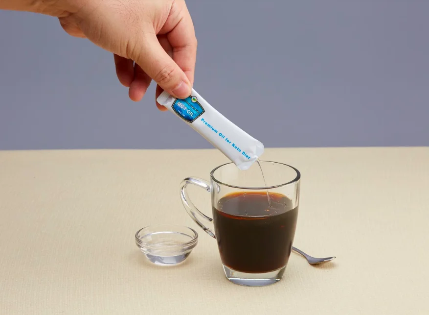 Coffee using c8 c10 food grade virgin mct oil