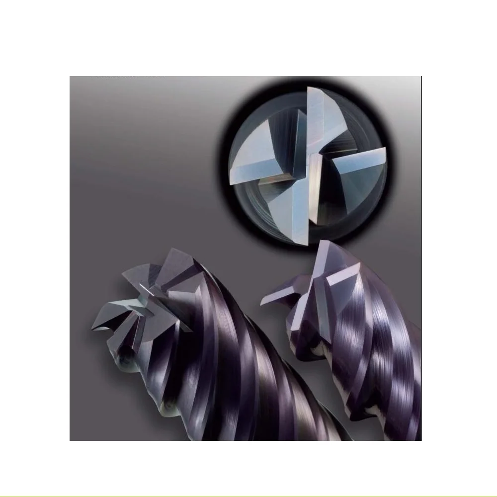 Special and tough Mitsubishi VFMHV/VFMHVRB/VF6MHV/VF6MHVRB, vibration control end mills with irregular helix flutes