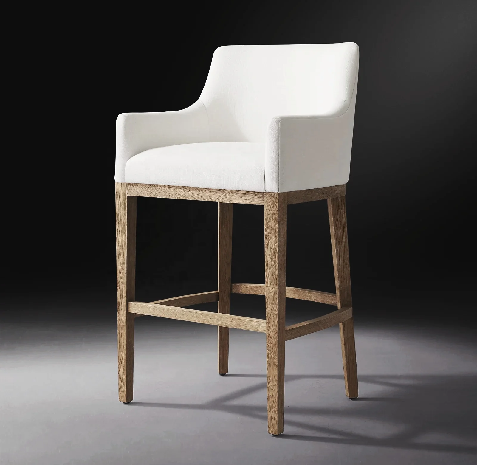 Slap-up Elegant contemporary wood counter stool armrest bar stool for Rustic Club bar stools