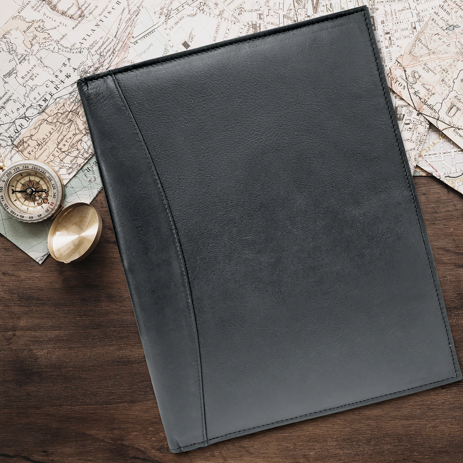 High Quality Leather File Folder Padfolio Letter Size Writing Pad Business Card Holder Unisex Ideal Gift Portfolio for Wholesale