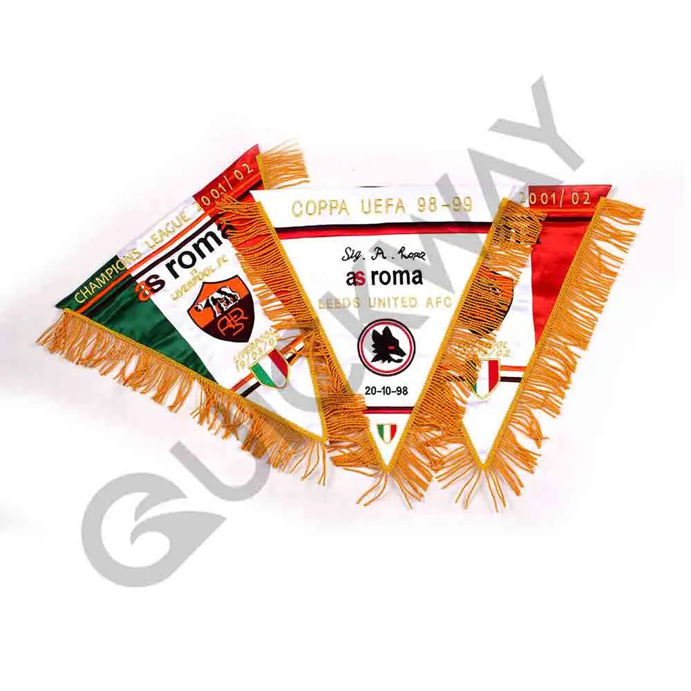 Оптовая продажа высокое качество атласный флаг треугольник Заказная атласная ткань вышитый Вымпел оборудование для личной обороны