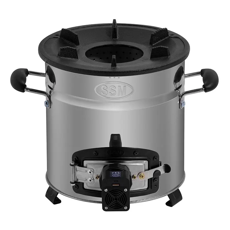 high efficiency biomass wood pellet cooking stove for camping BBQ