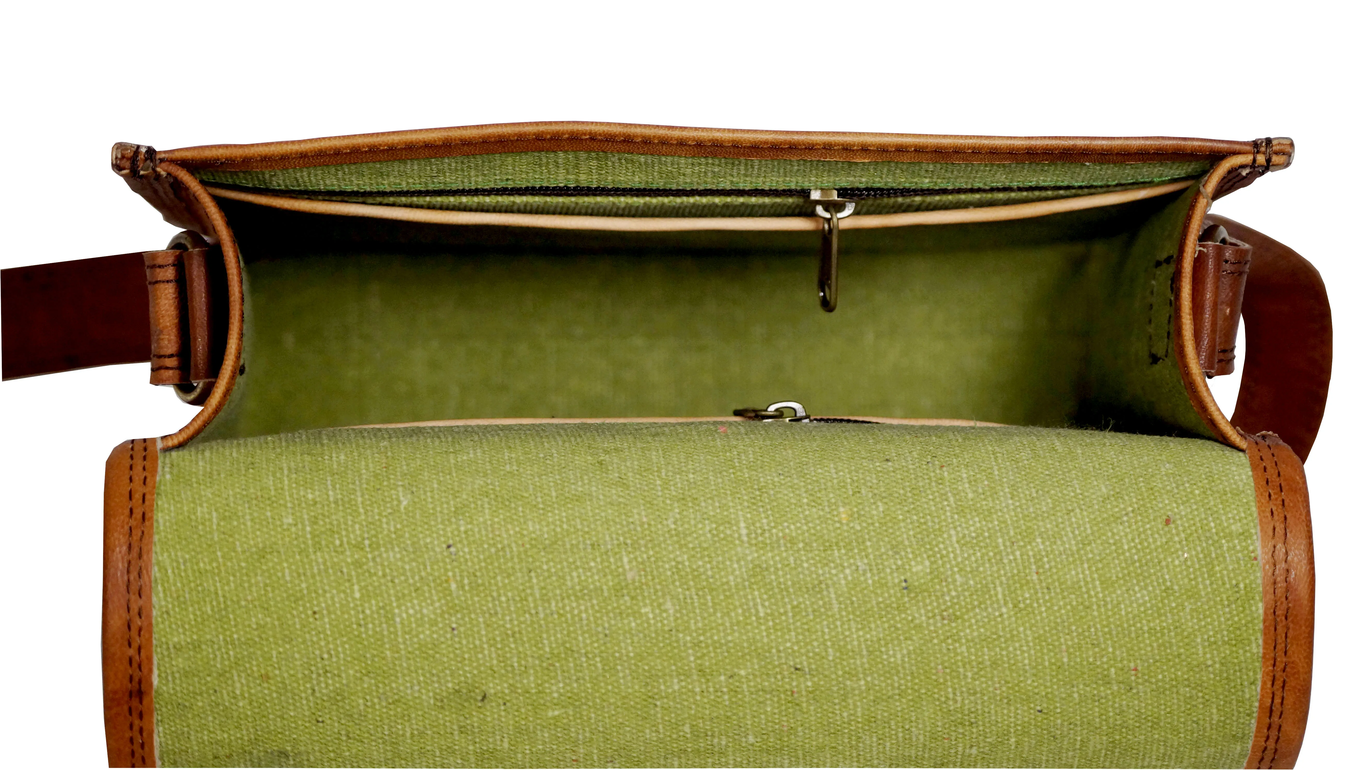 Genuine Goat Leather Woman Cut Work Wolf Design Shoulder & Travel bag