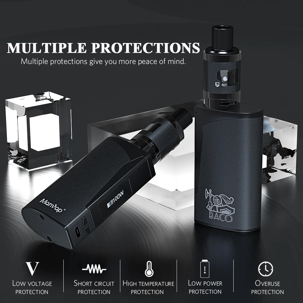 
high watt 100W vape cartridge electronic cigarettes vape pod box mod 