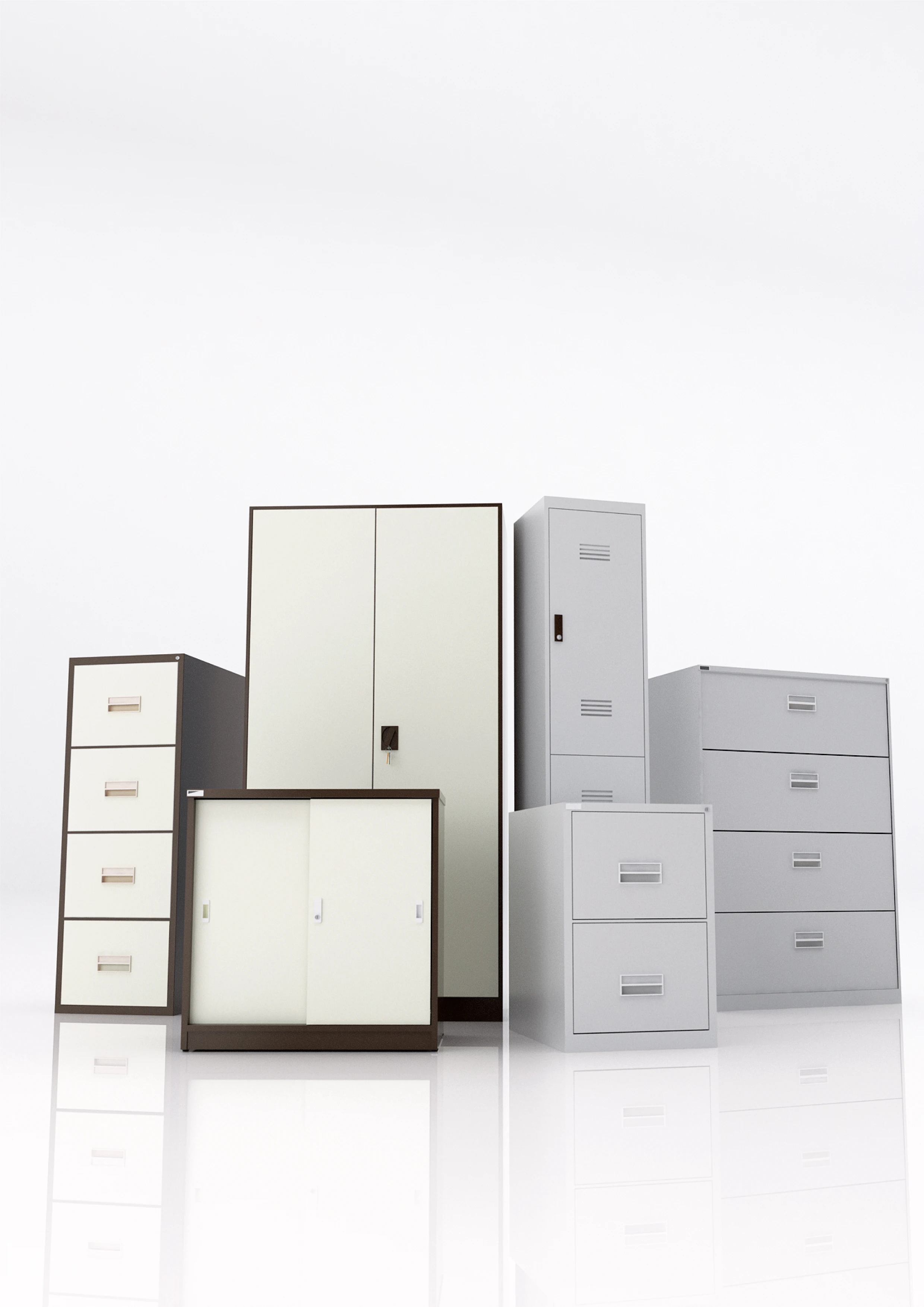 Factory Direct Steel Series Open Half Height Cupboard with Adjustable Shelves Durable Office Filling Storage Cabinet