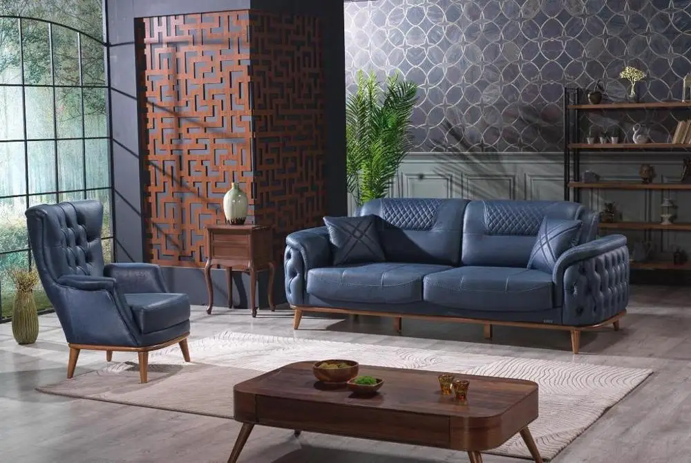 Modern Living Room Sofa Set Quilted Sectional Corner Contemporary Interior Design Ireland market