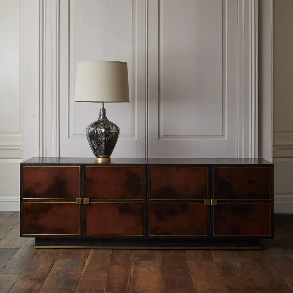 parchment goat skin classy brown furniture