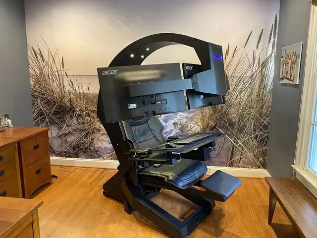 home office ergonomics easecomfy  model 320 Comfortable Racing  PC chair cockpit Gaming Chair laptop Cockpit