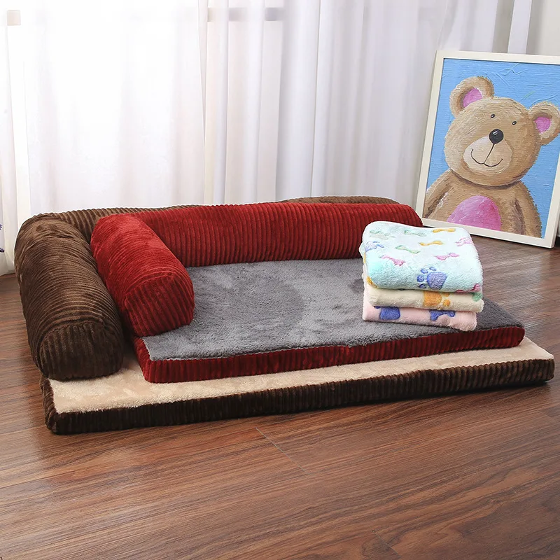 
Factory supply Orthopedic high quality luxury pet bed sofa for dogs cats kittens 