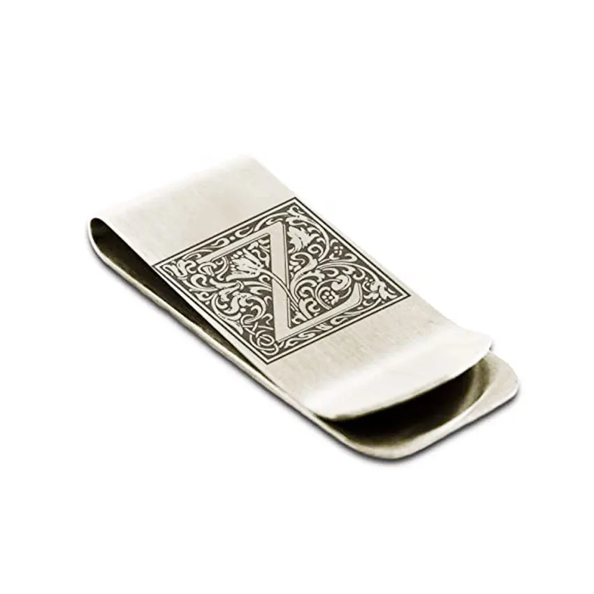 Простой металлический рекламный тонкий зажим для денег из нержавеющей стали