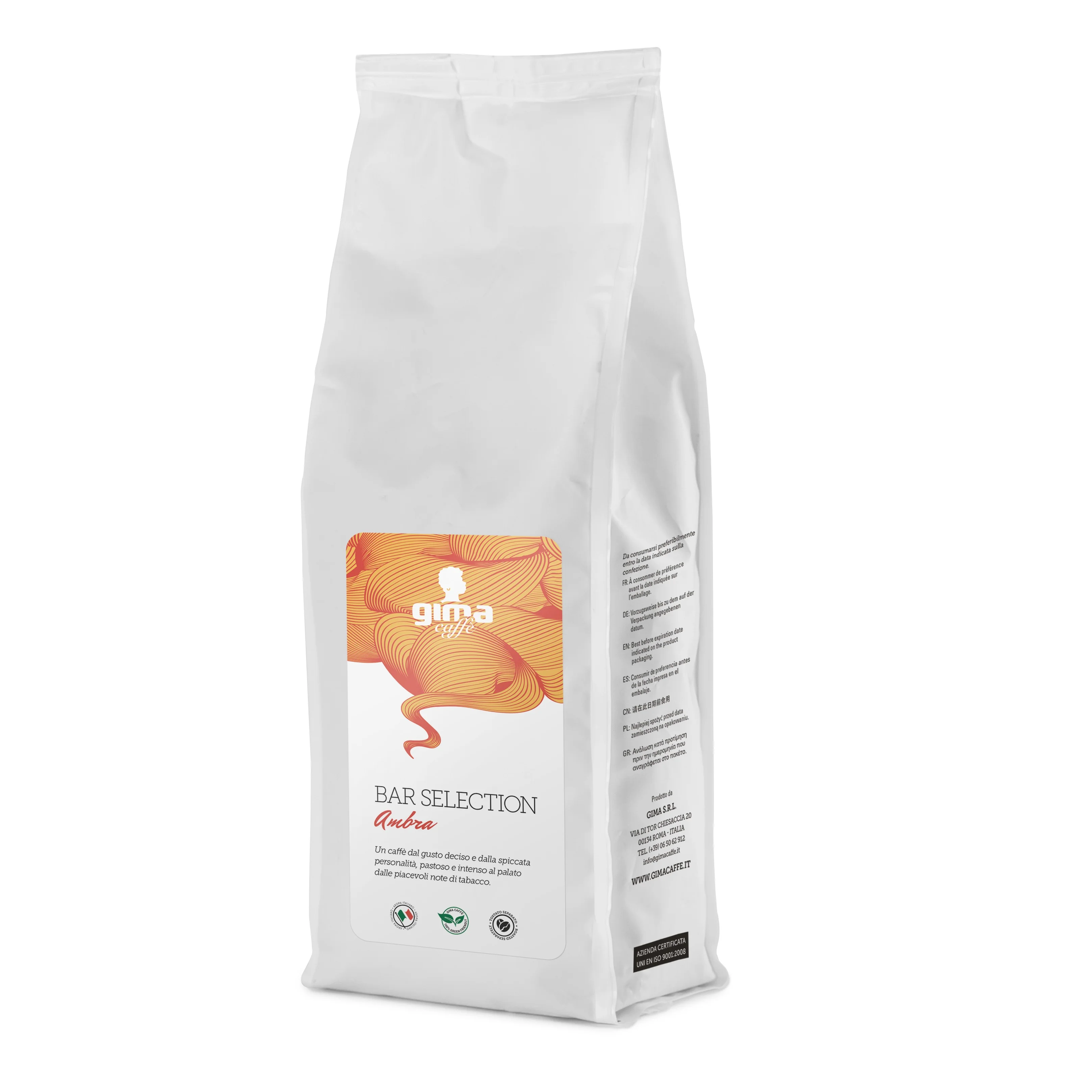 
Gima Ambra 500 г цельные кофейные зерна-Премиум Итальянский Эспрессо жареные в римском стиле 