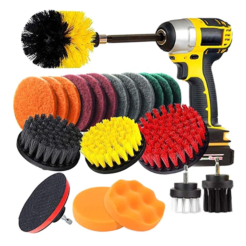 22 Pieces Drill Cleaning Brush  for carpet Power Scrubber Brush for Household Cleaning