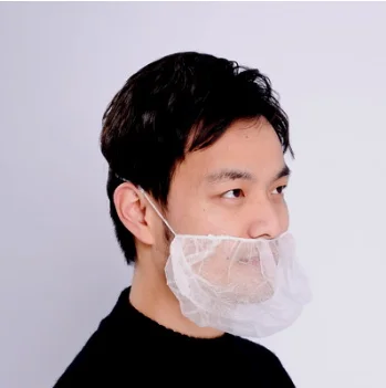 Einweg-Bartschutz, elastisch, fur Lebensmittelservice, Kuche, latexfrei, 100 Stuck, Weib