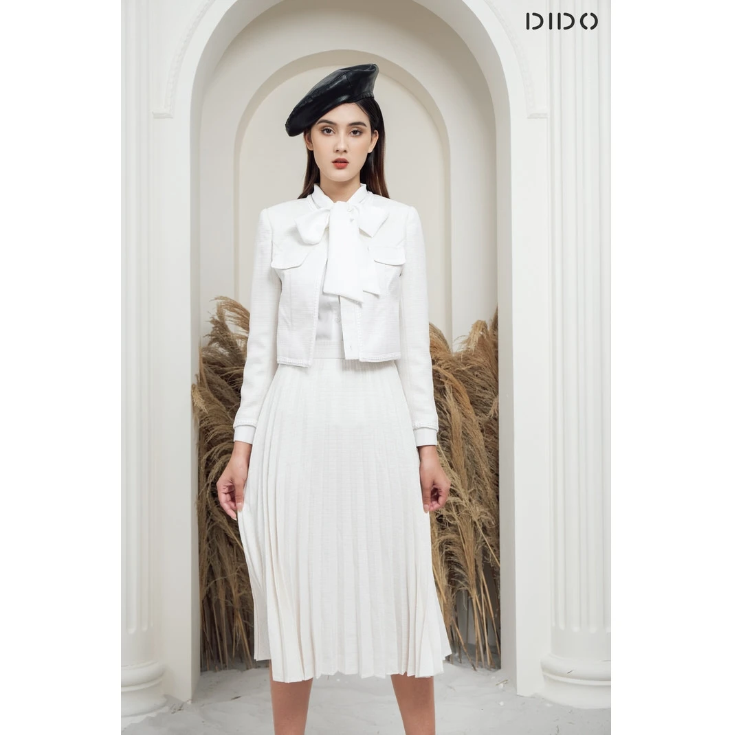 ODM Wholesale Casual Dresses Womens Skirt Outfit Set Dress Fabric tweed Fashion clothing for women from Viet Nam