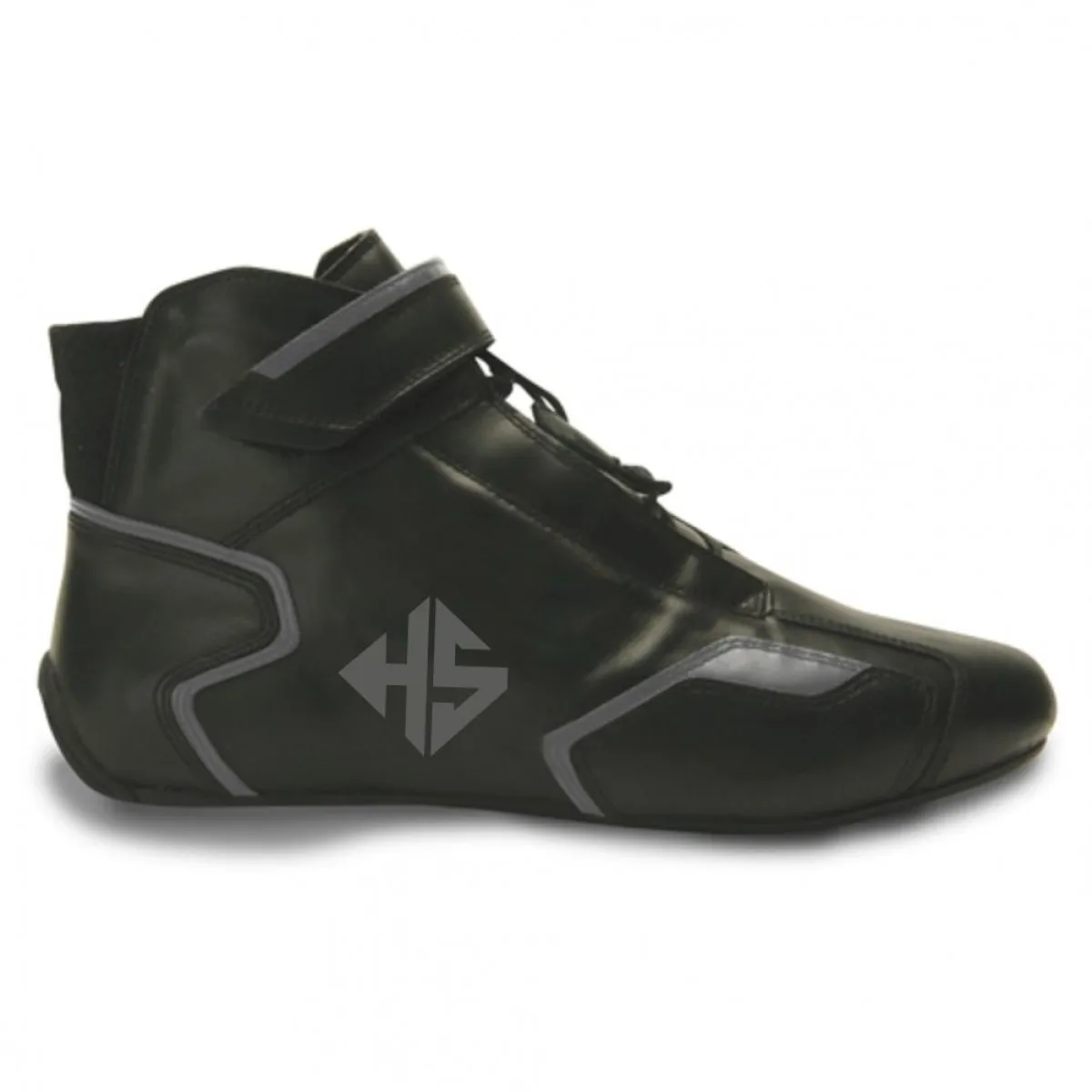 New Comfort Leather Black Kart Racing Shoes/Genuine leather car racing shoes