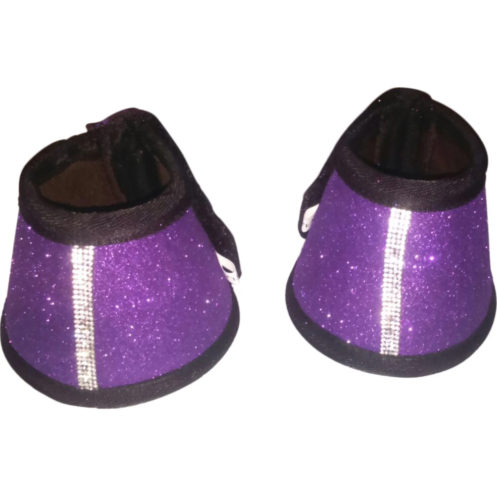 Glitter horse purple bell boots horse bell boots IN;34648 full cob Shetland
