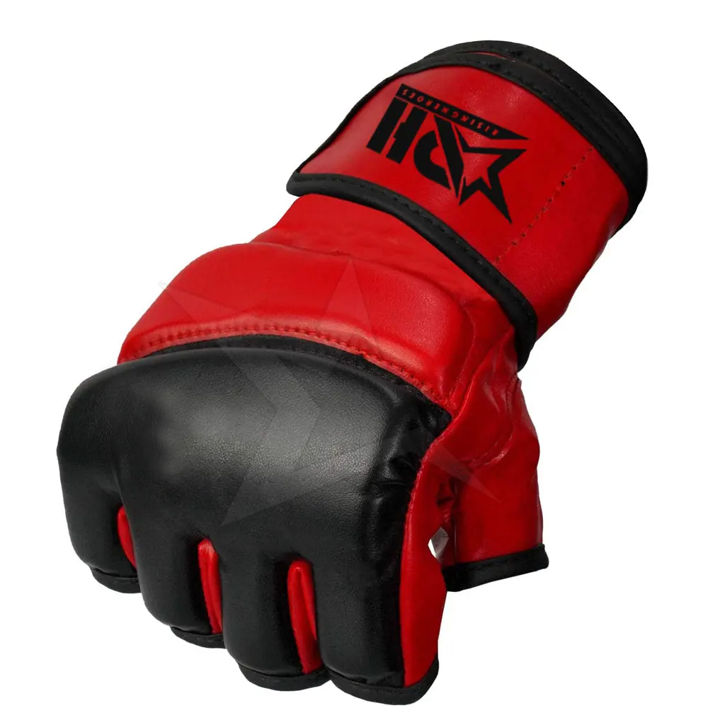 Custom Logo Punching MMA Gloves Pakistan Made Leather MMA Gloves