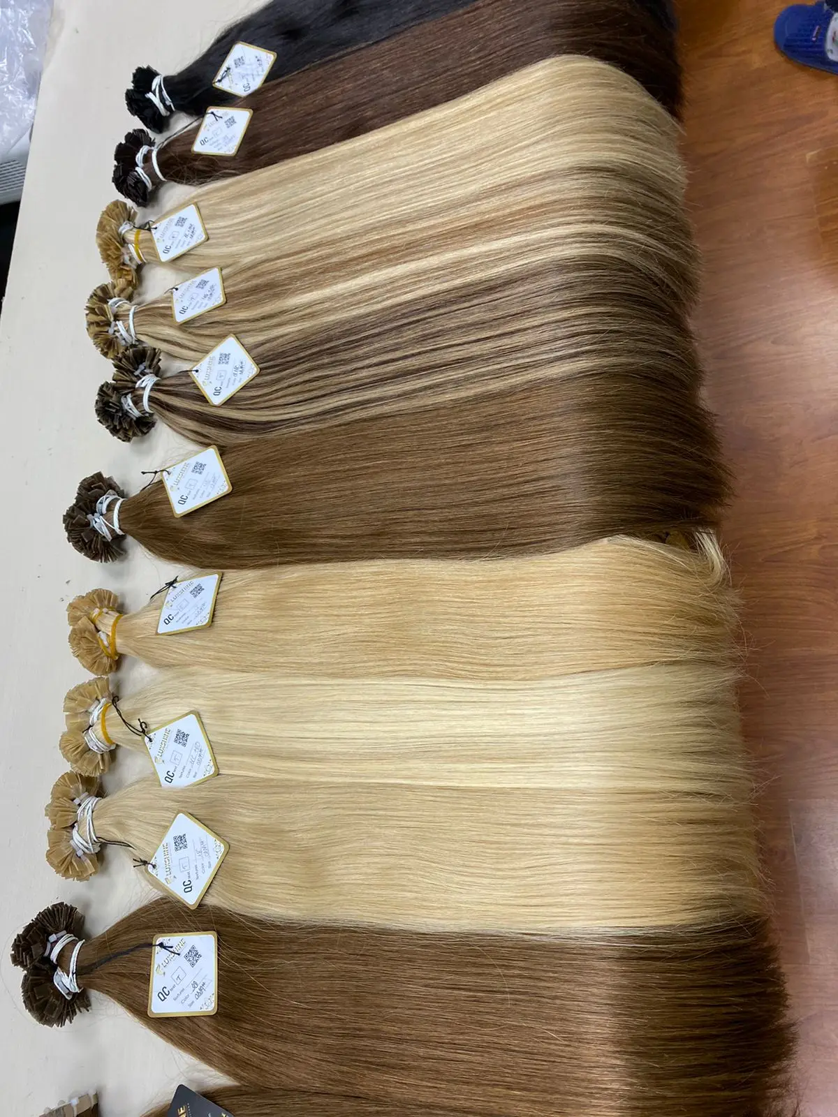 6-32 inches flat tip straight piano color Vietnamese Human Hair Extensions Wholesale Factory price