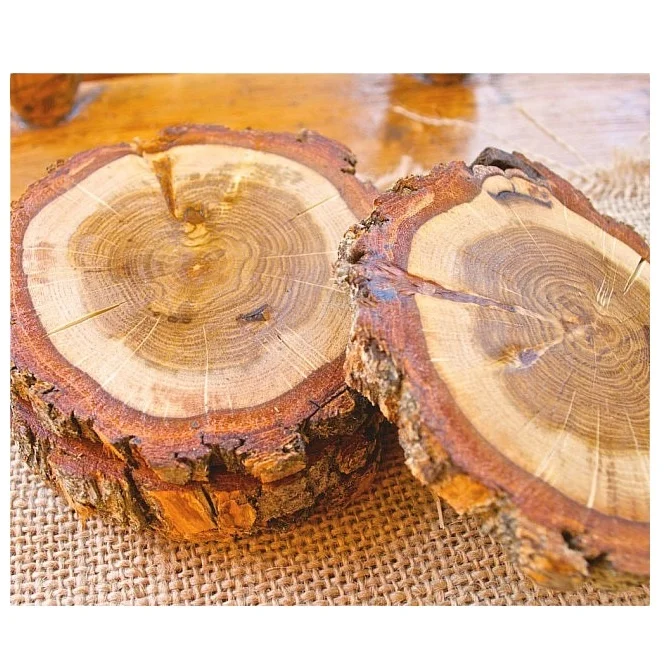 Деревянные подставки DIY с лаем кромки круглые деревянные