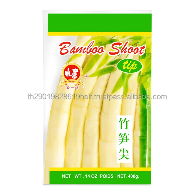 Mr. Number One Brand Preserved Vegetables High Quality Bamboo Shoots in Water 540 G Product Wholesale From Thailand