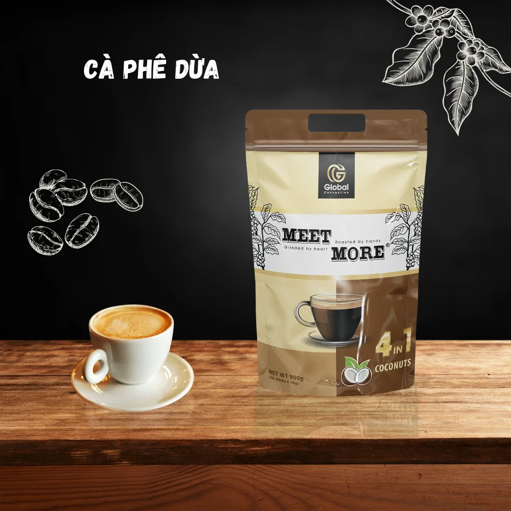  Вьетнамский мгновенный кофе кокосовое молоко растворимый