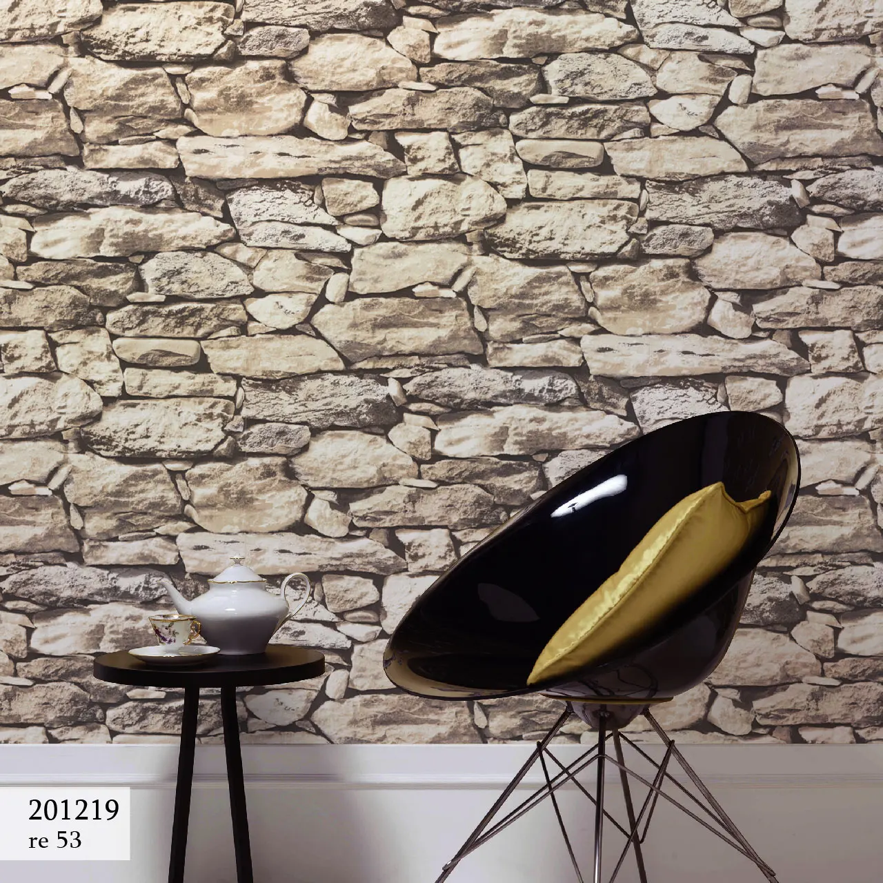 Stone natural TV wall hotel lobby decoration industrial style modern design mixed material living room PVC WALLPAPER WALL PAPER