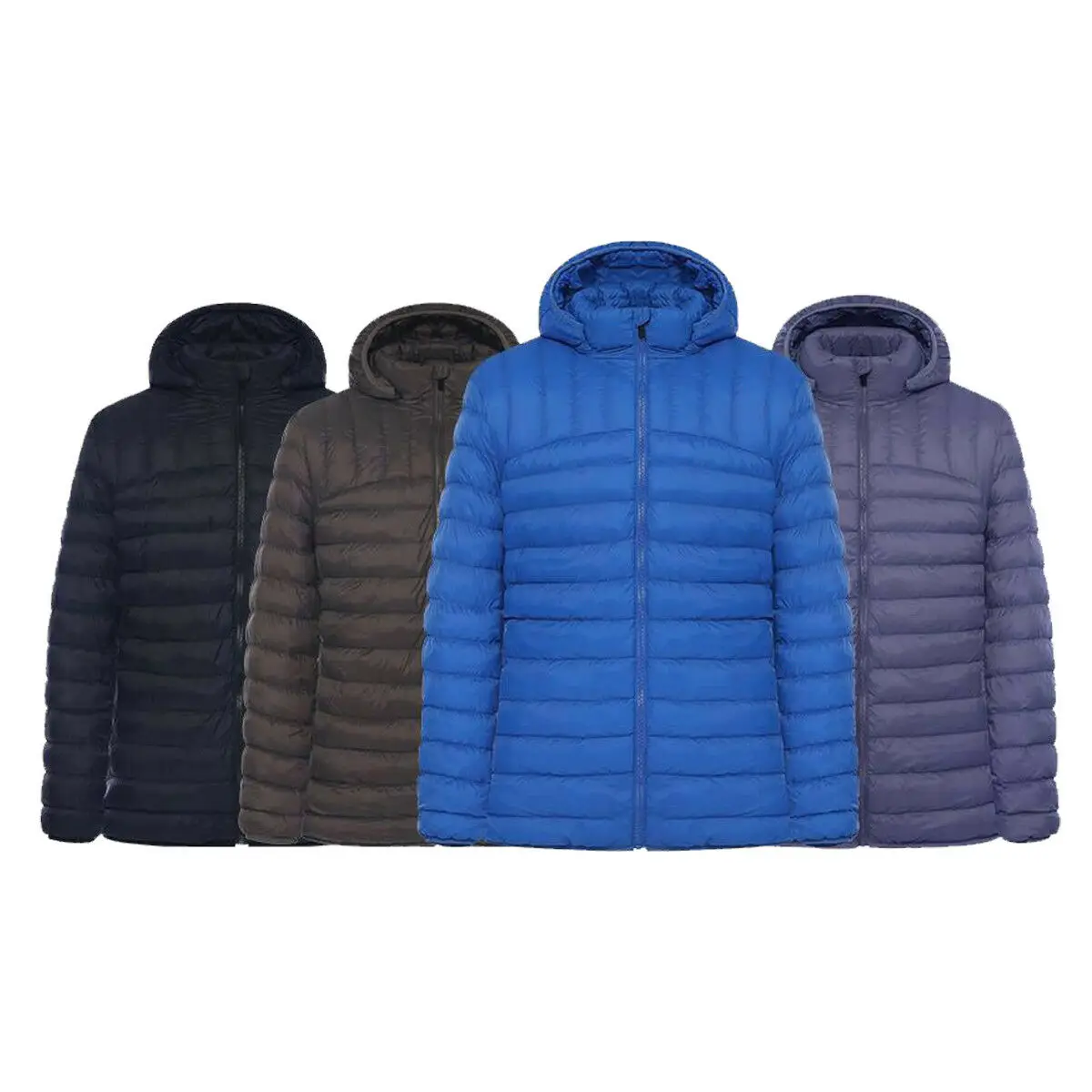 Мужская стеганая теплая куртка на молнии с пузырьковым воротником и капюшоном, пузырьковая куртка на заказ для мужчин 2020