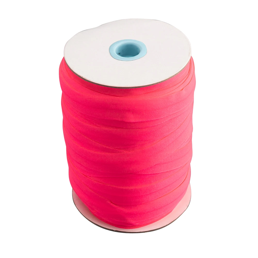Colorful 3/4' 1' inch 2 cm Wide Fold Over Woven Binding Elastic Band for Clothes