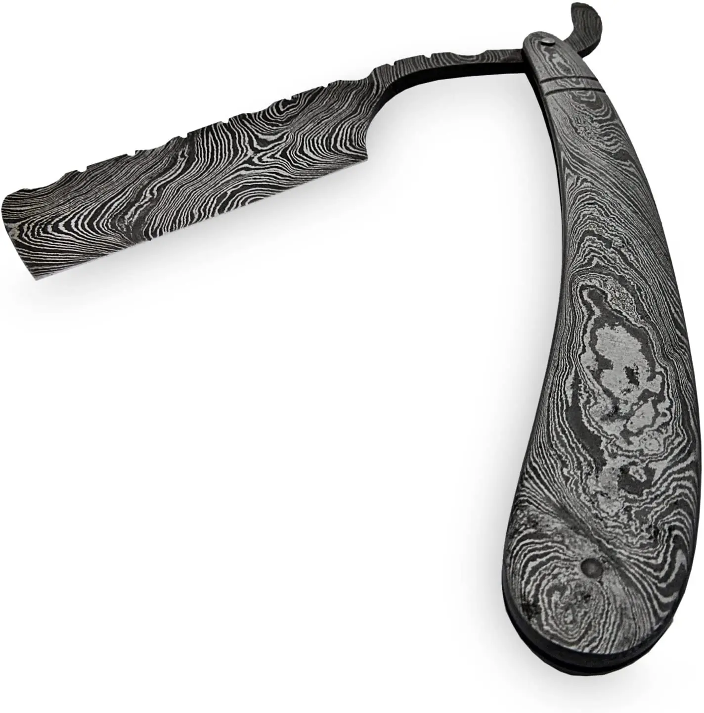 Beauty Barber Straight Damascus Steel Blade and Handle Haircut Shaving Razor Barber Razor Stainless Steel CE Approved