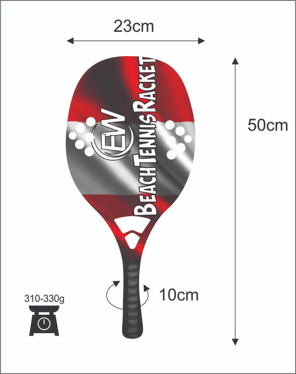 
Beach Tennis Rackets Custom Carbon glass Beach Paddle/Padel Racket with your logos and color combinations 