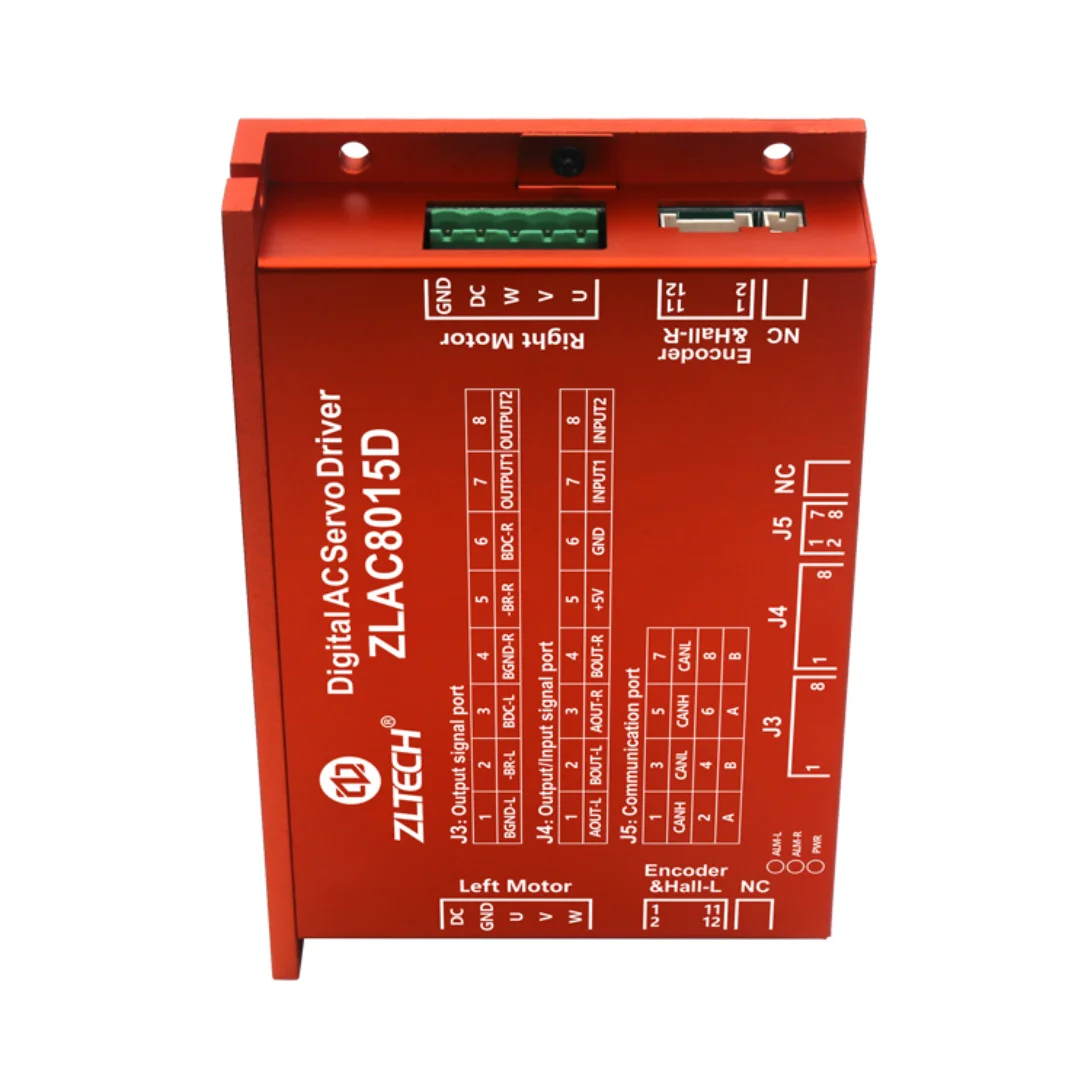 ZLAC8015D 3 фазы 24V-48V 15A 500W CANOPEN RS485 двухканальный с бесщеточным двигателем постоянного тока мотор для центрального движения драйвер контроллера