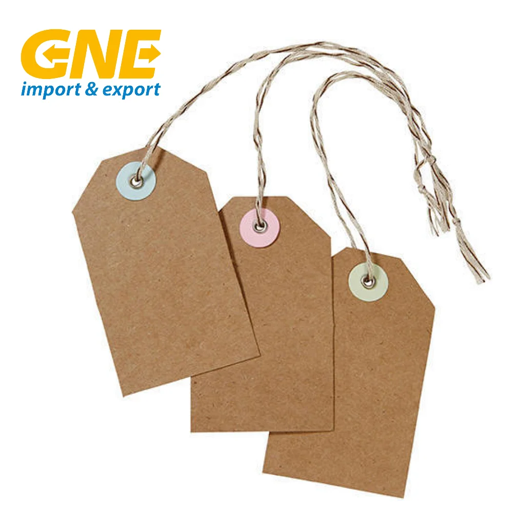 Коричневая крафт-бумага, сделанная в Вьетнаме, подвесная этикетка, Экологически чистая, переработанная, горячая Распродажа 2021