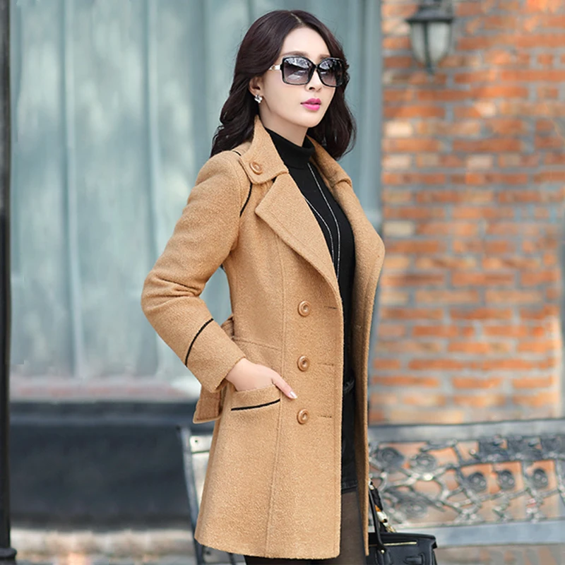 
MH Fashion Trench Winter Coat and Jacket Women Elegant Premium Leather fall jackets women classic cashmere overcoat 