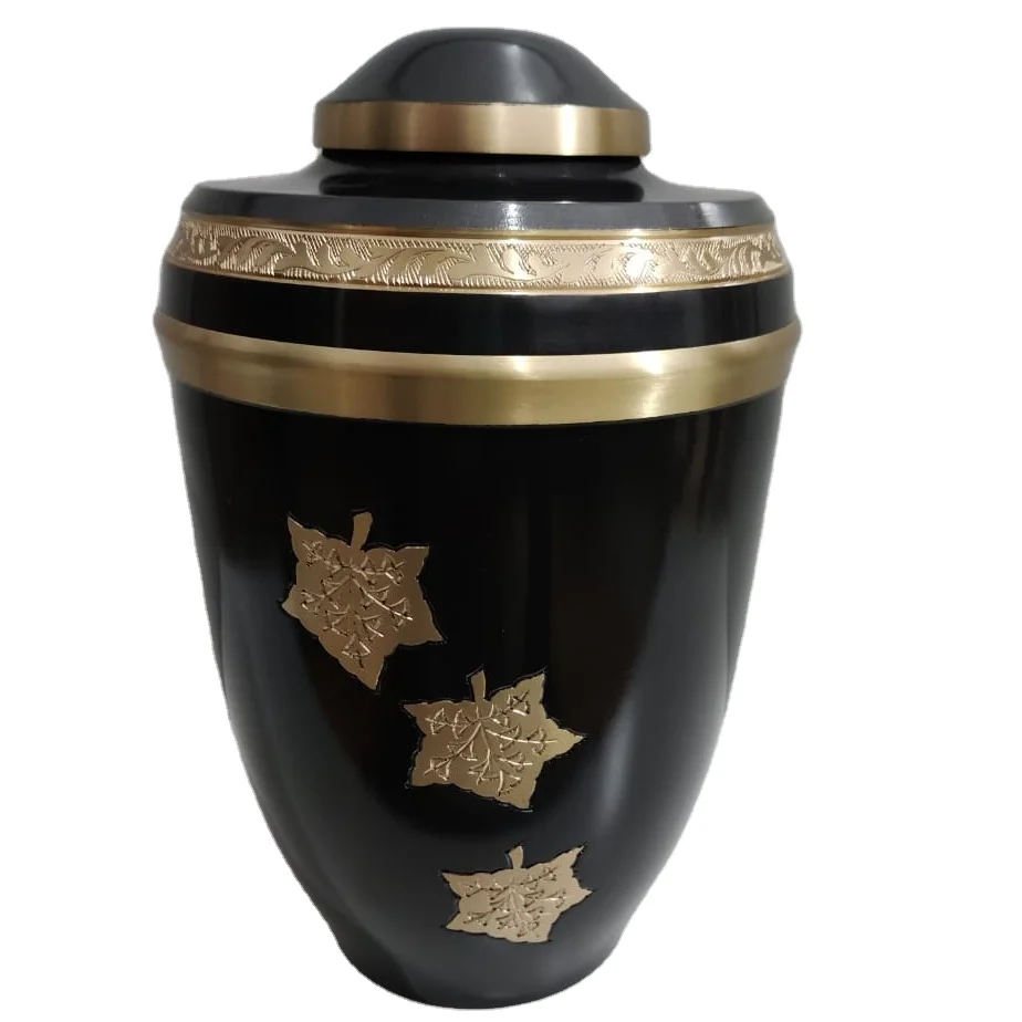 New Design Funeral Home Supplies Brass Cremation Urns Keepsake European Style Urn Wholesale Cremation Urns