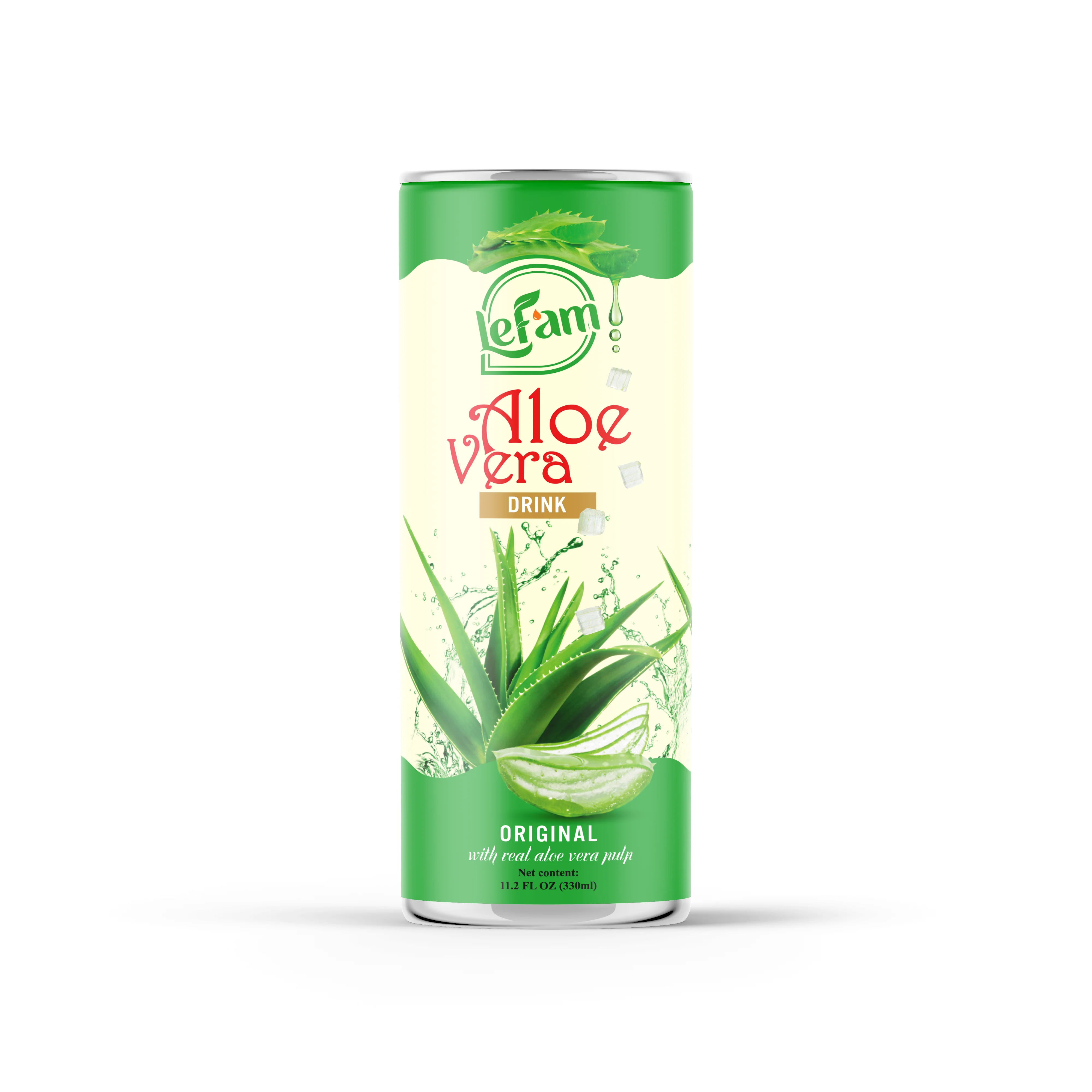  Натуральная целлюлозно-напиток из алоэ вера ароматом дыни Alu Может 330 мл 11 2 Oz lefam OEM оптовая продажа женское бельё от ведущего бренда Вьетнам HACCP ISO сертификат