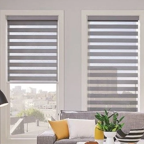 Tuya Wifi Alexa  Double Zebra Window Roller Shades Blinds Electric Roller Blinds -