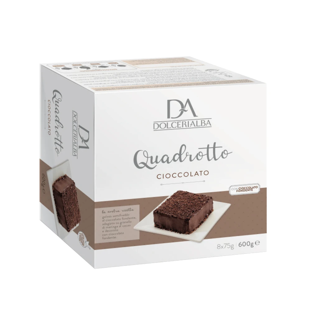 High Quality Italian Dark Chocolate Frozen Dessert 8 Individual Portions Family Pack 600g Wholesale Pie
