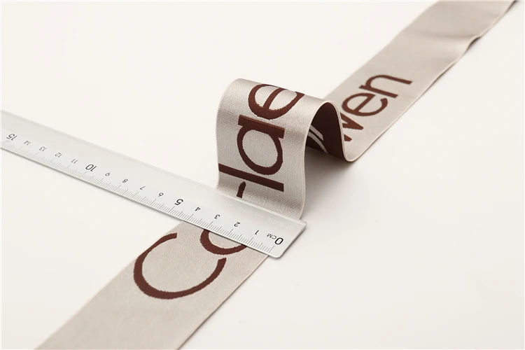 manufacturer produce shinny Custom logo band underwear jacquard elastic band nylon webbing waistband for underwear
