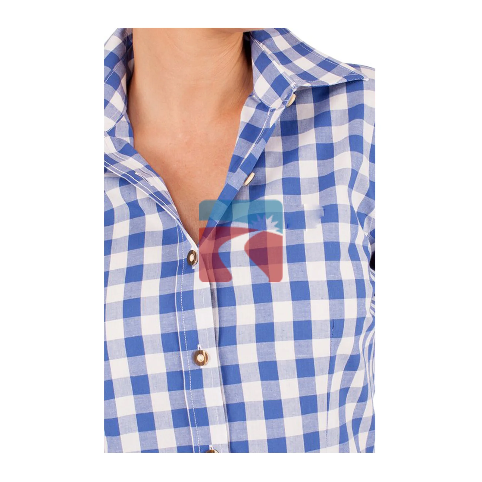 Sponsored Ladies Shirt Country Checked Pattern Shirt Women Blouse Top Rydale Soft Cotton for Women Short Plain Dyed 100% Cotton