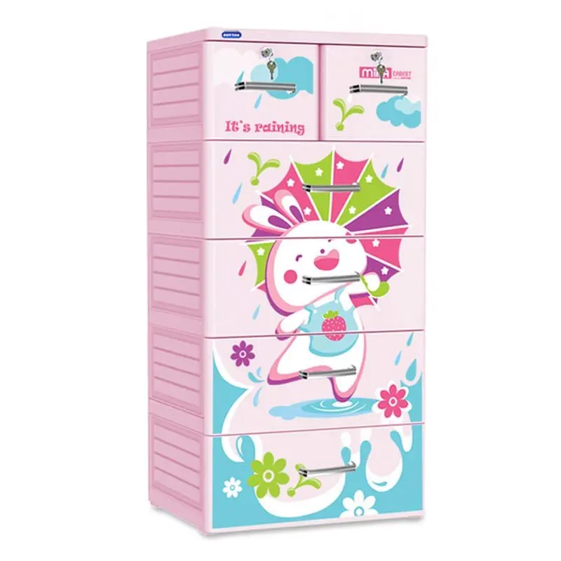 Quality Manufacturer Duy Tan mina Plastic Cabinets/ Plastic Storage Cabinet 5 layer 6 drawer Made in Viet Nam