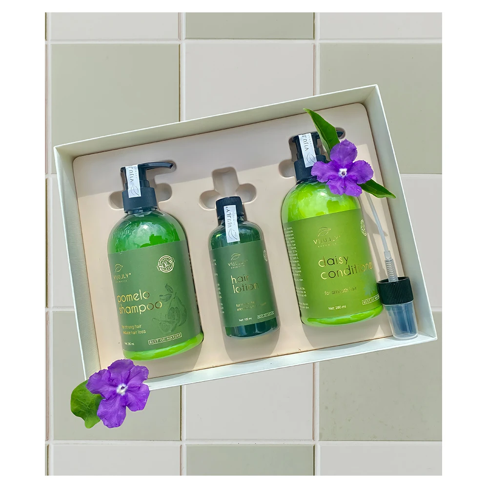  Набор из 3 продуктов для выпадения волос VIJULLY (Combo Vi Jully)-лучший частный бренд ухода за волосами помогает восстановить сухие ломкие волосы