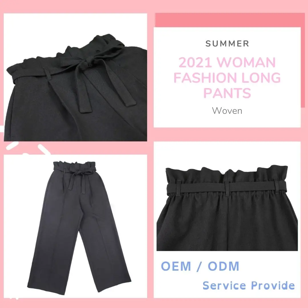 Отличное соотношение цены и качества женские черные широкие брюки с поясом