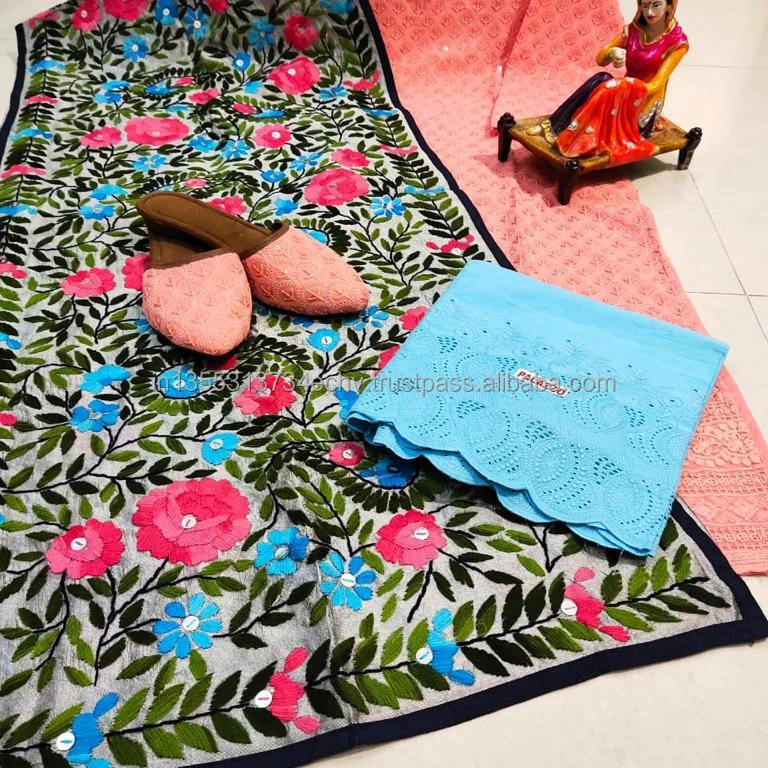 Красивый набор Chikankari Kurta с дупаттой и сочетающимися Juti для женщин традиционный комплект платья свадебные подарки