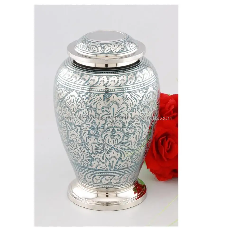 Wholesale Hand Crafted Cremation Urns With Nickle Finish Low Prices Funeral Accessories Metal Urns For Adults