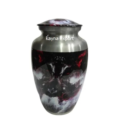 premium quality metal urns for funeral handcrafted beautiful printed design wholesale price bulk quantity urns supplier