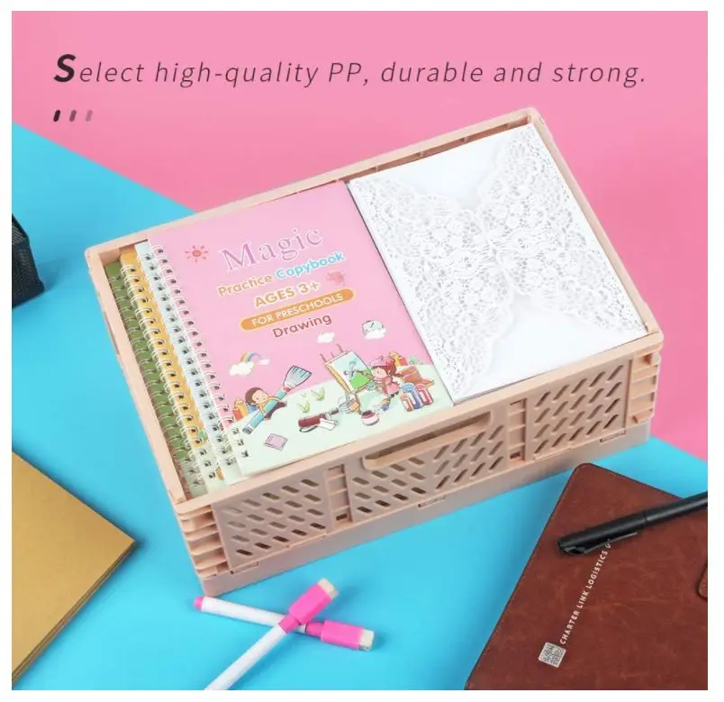 Пластиковый складной ящик складная корзина для хранения полки Штабелируемый контейнер органайзер дома и офиса